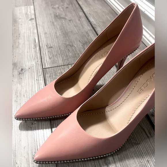 COACH Waverly 85 Pumps in Leather - Light Rose | Dressy Bling Rhinestone Classic - Picture 6 of 14
